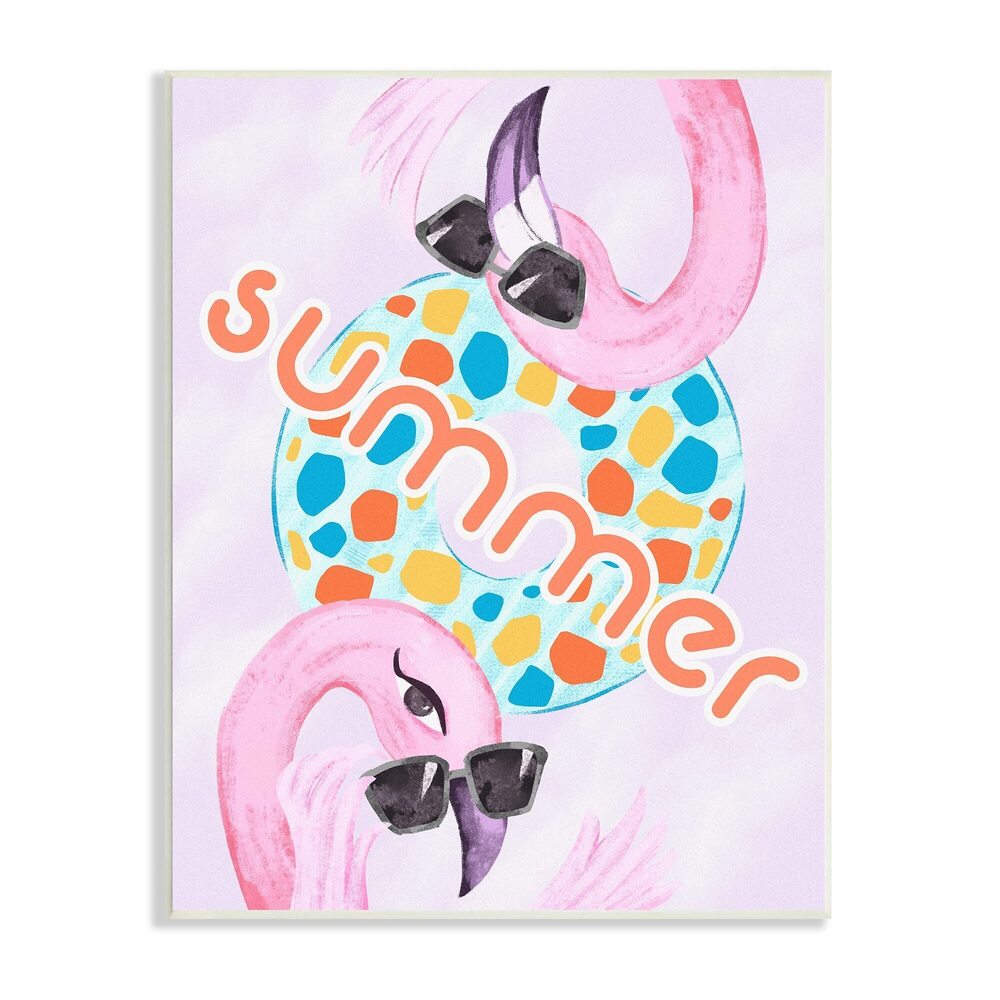 1882 Pink Summer Flamingos Pool Float Tropical Sunglasses, Design by Ziwei